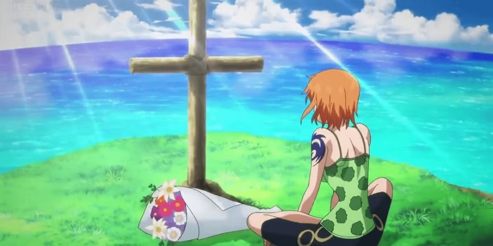 Placeholder — Bell-mère's last moment with Nami and Nojiko