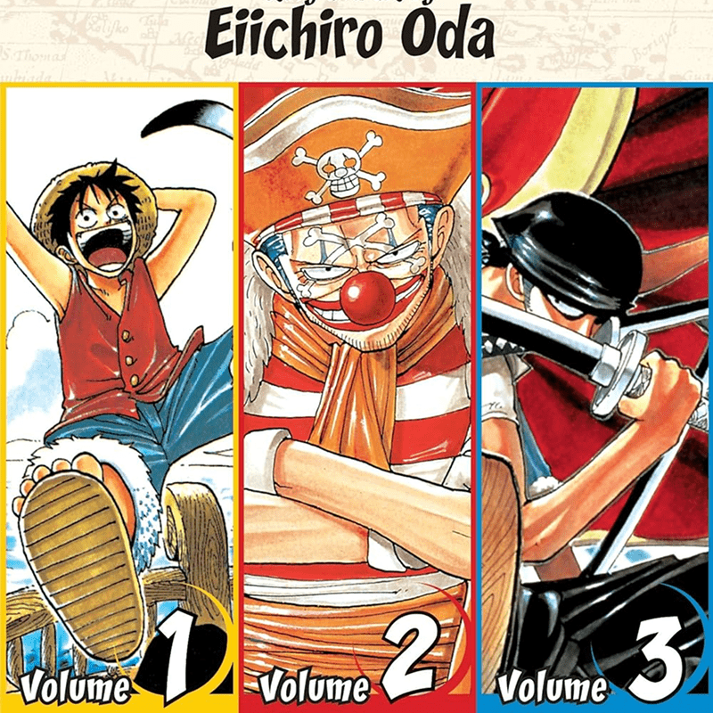 One Piece 3-in-1 omnibus volume 1 — chunky paperback collecting volumes 1–3