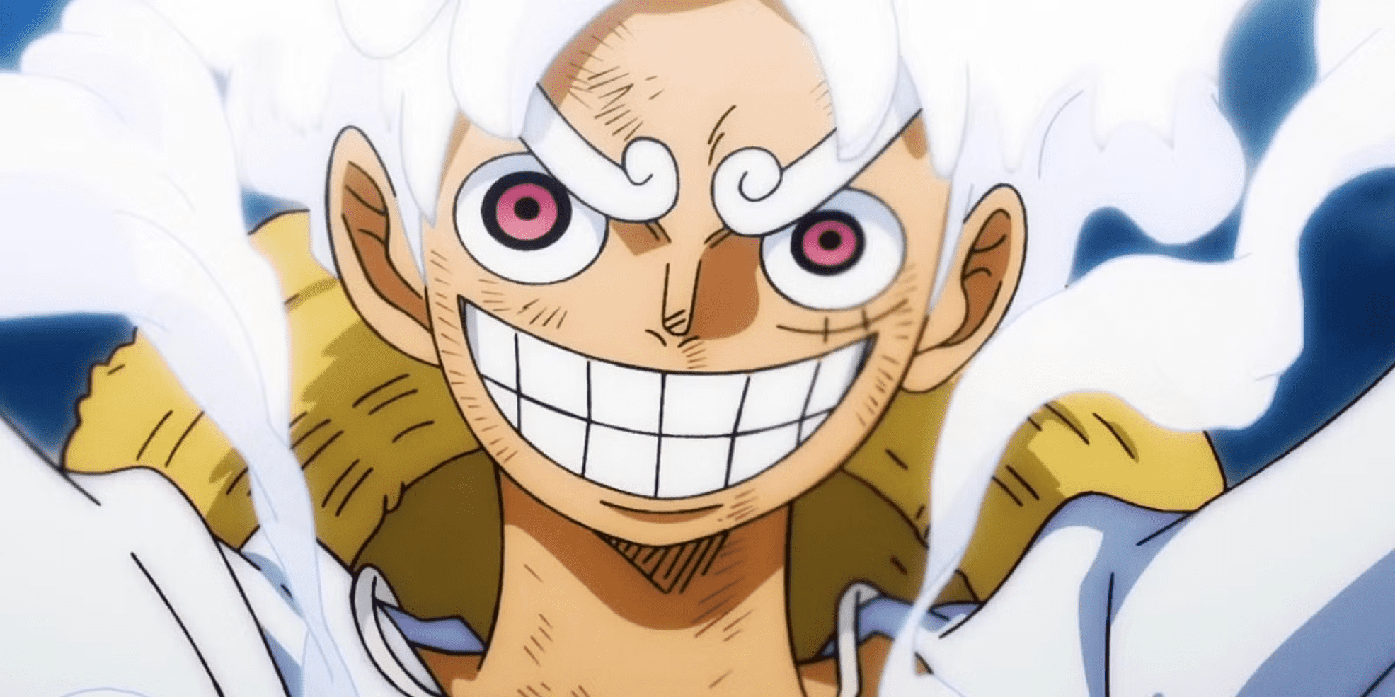 Luffy in Gear 5 form during the Wano arc