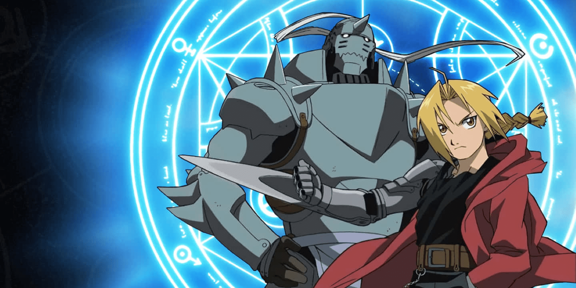 Edward and Alphonse Elric mid-transmutation